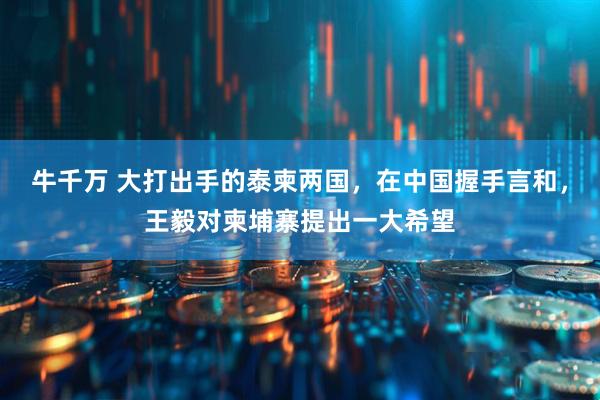 牛千万 大打出手的泰柬两国，在中国握手言和，王毅对柬埔寨提出一大希望